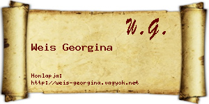 Weis Georgina névjegykártya